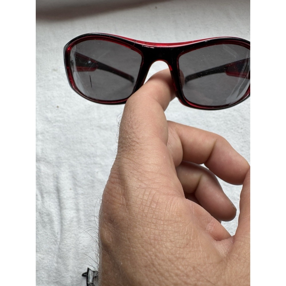 Panama‎ Jack Red Black Wrap Sunglasses Dark Gray Lenses Unisex EUC